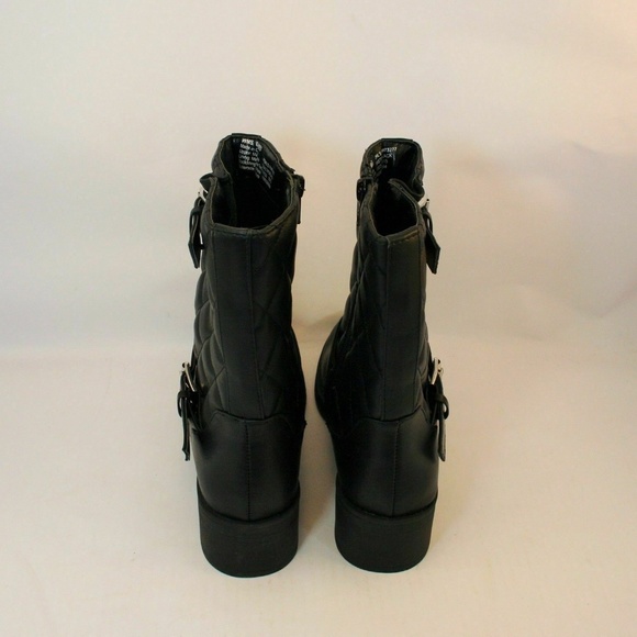 Dana Buchman Astro Black Quilted Moto MidCalf Boot - Picture 4 of 5